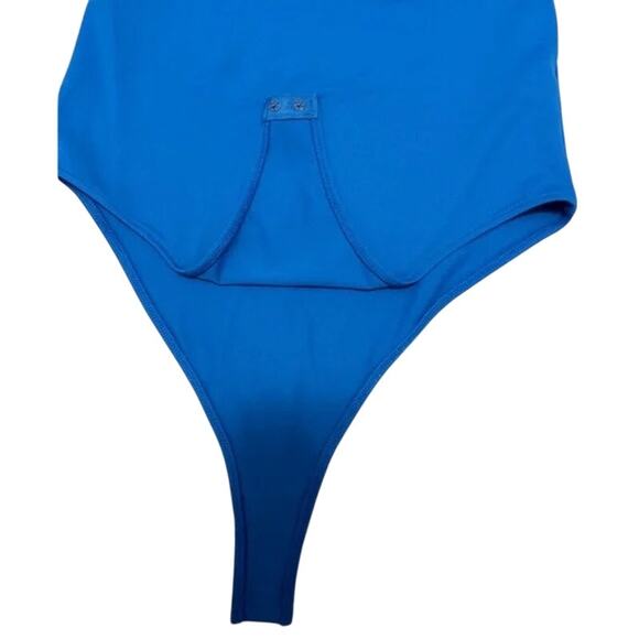 Zara Sleeveless Fitted Slimming Round Neck Soft BodySuit Button Closure S Blue - Picture 10 of 15